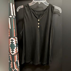 SHEIN black button up tank size XL
